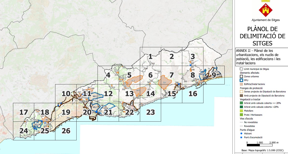 Imagen para los medios: Información pública del plano de limitación del municipio de Sitges afectado de medidas de prevención de los incendios forestales